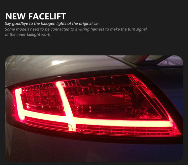 Audi TT 2006-2013 Taillight assembly Red