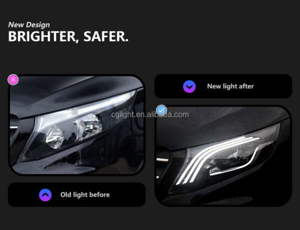 Benz Vito W447 Headlight Pair 03