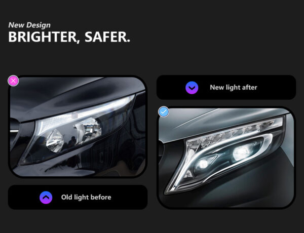 Benz Vito W447 Headlight Pair 2 03