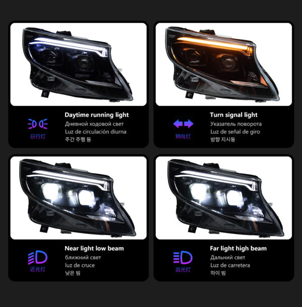 Benz Vito W447 Headlight Pair 3 02