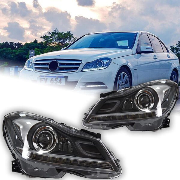 Mercedes-Benz W204 2007-2010 headlight assembly – 2007-2010 Halogen