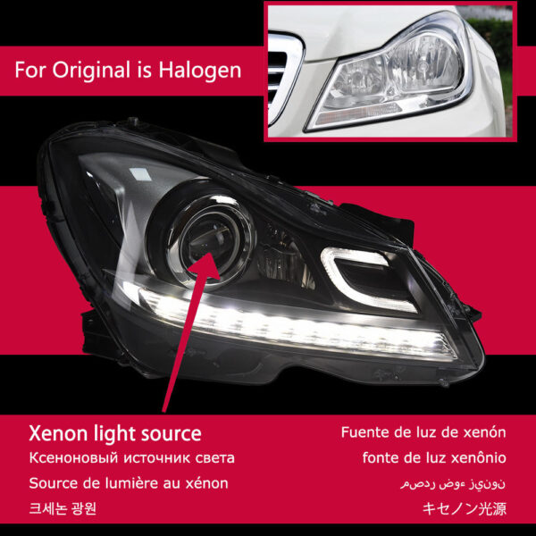 Benz W204 2007 2010 Headlight 2007 2010 Halogen 02