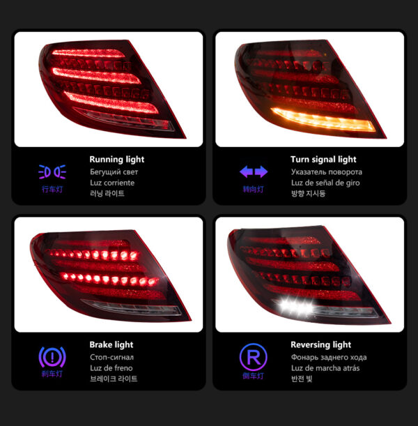 Benz W204 2007 2013 Taillight Red 02