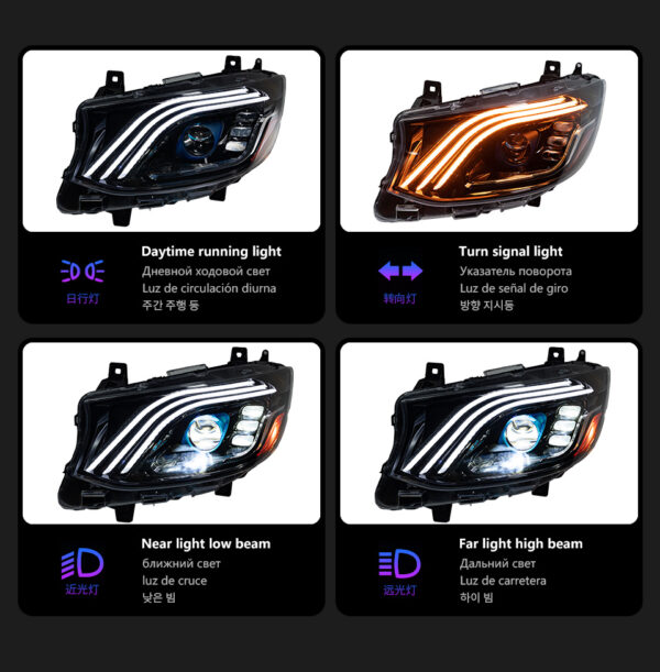 Benz W907 Headlight 02