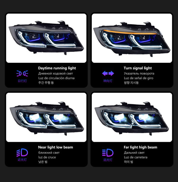 Bmw 3 Series E90 Headlight 02