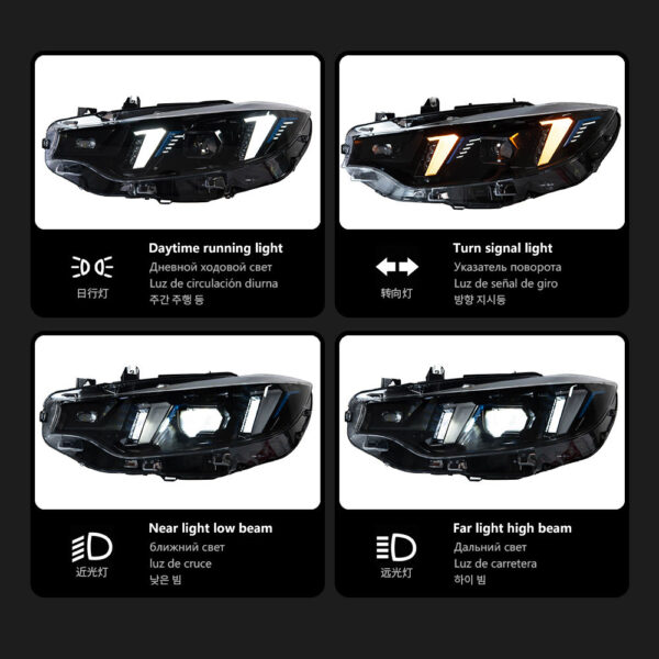Bmw 4 Series F32 2013 2018 Headlight 13 15 Xenon Ada 02