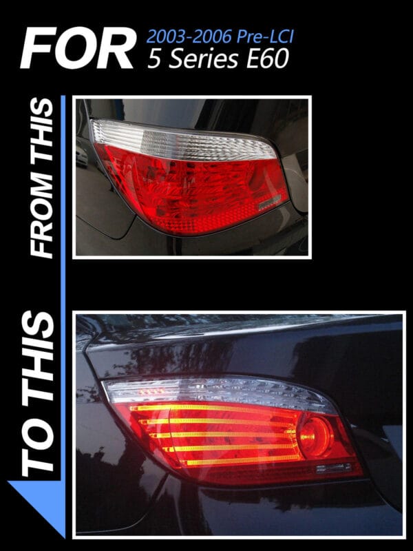 Bmw 5 Series E60 2003 2006 Taillight Lci 03