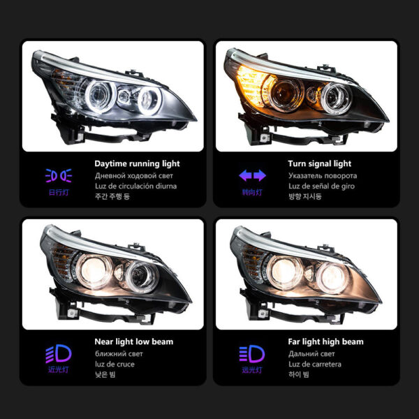 Bmw E60 2003 2009 E61 Headlight 02