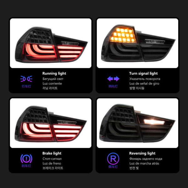 Bmw E90 2004 2012 Taillight 2012 Smoke Red 02