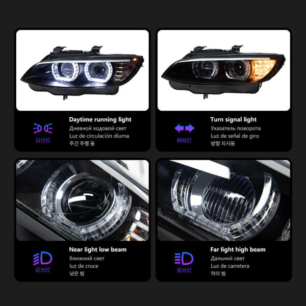 Bmw E92 2009 2012 E93 M3 Headlight Pair 2 02