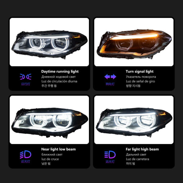 Bmw F10 2010 2016 F18 Headlight 02
