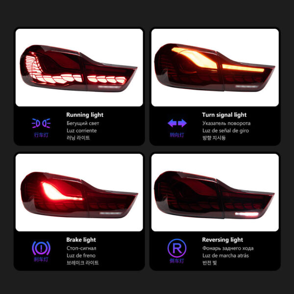 Bmw M4 F32 F33 F36 F82 Taillight Red 02