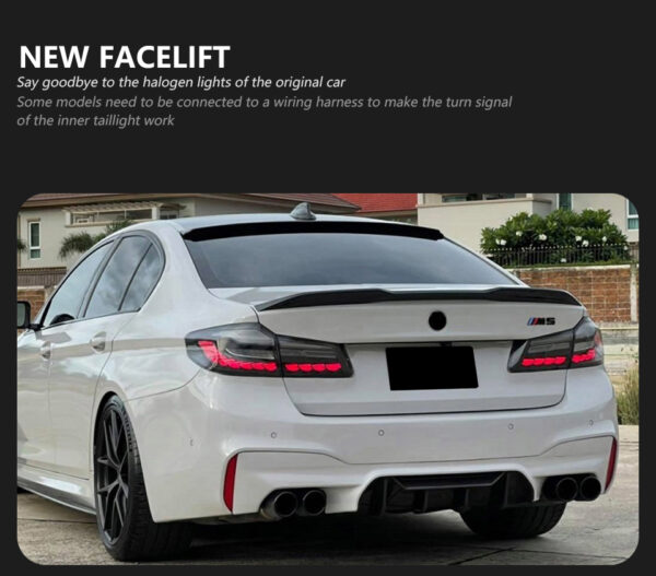 Bmw M5 5 Series F90 G30 G38 2018 2020 Taillight Smok 04