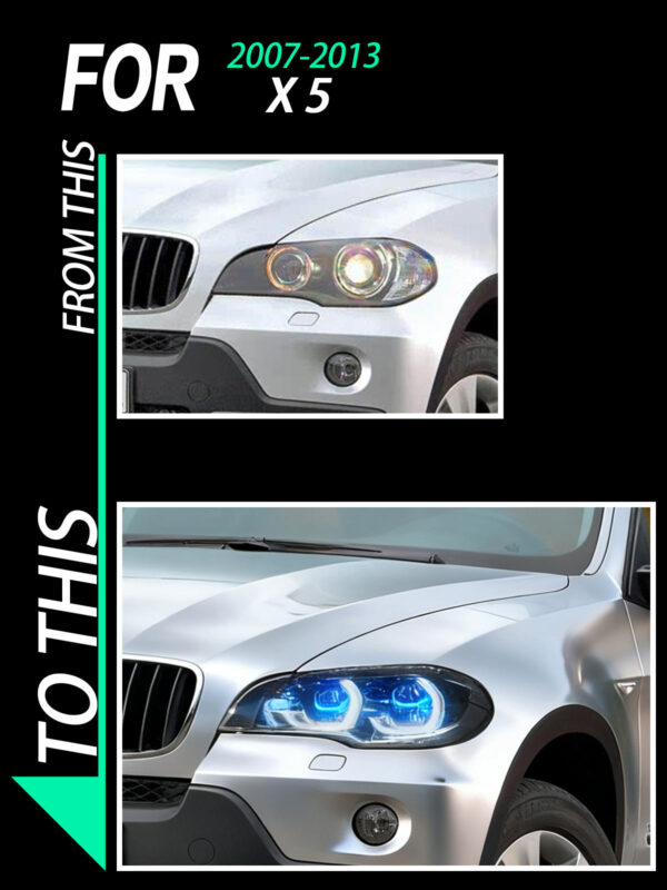 Bmw X5 E70 2007 2013 Headlight Pair 03
