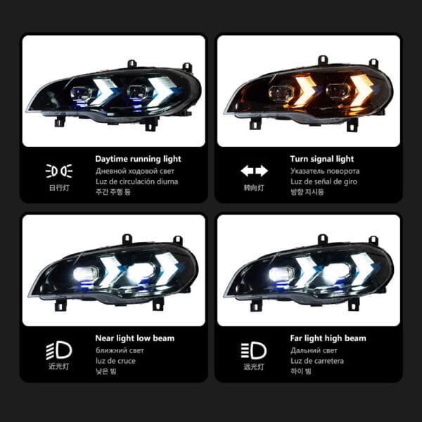 Bmw X5 E70 2007 2013 Headlight Pair 3 02