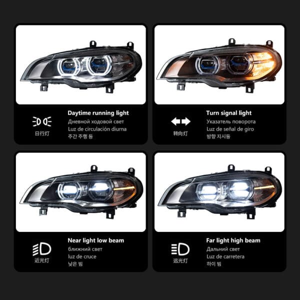 Bmw X5 E70 2007 2013 Headlight Pair 4 02