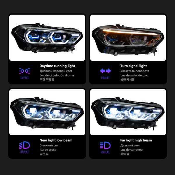 Bmw X5 X6 2018 2023 G05 G06 Headlight 02