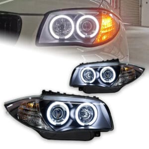 E87 E81 E88 E82 Angel Eye LED Headlights – Fits BMW 1 Series Halogen