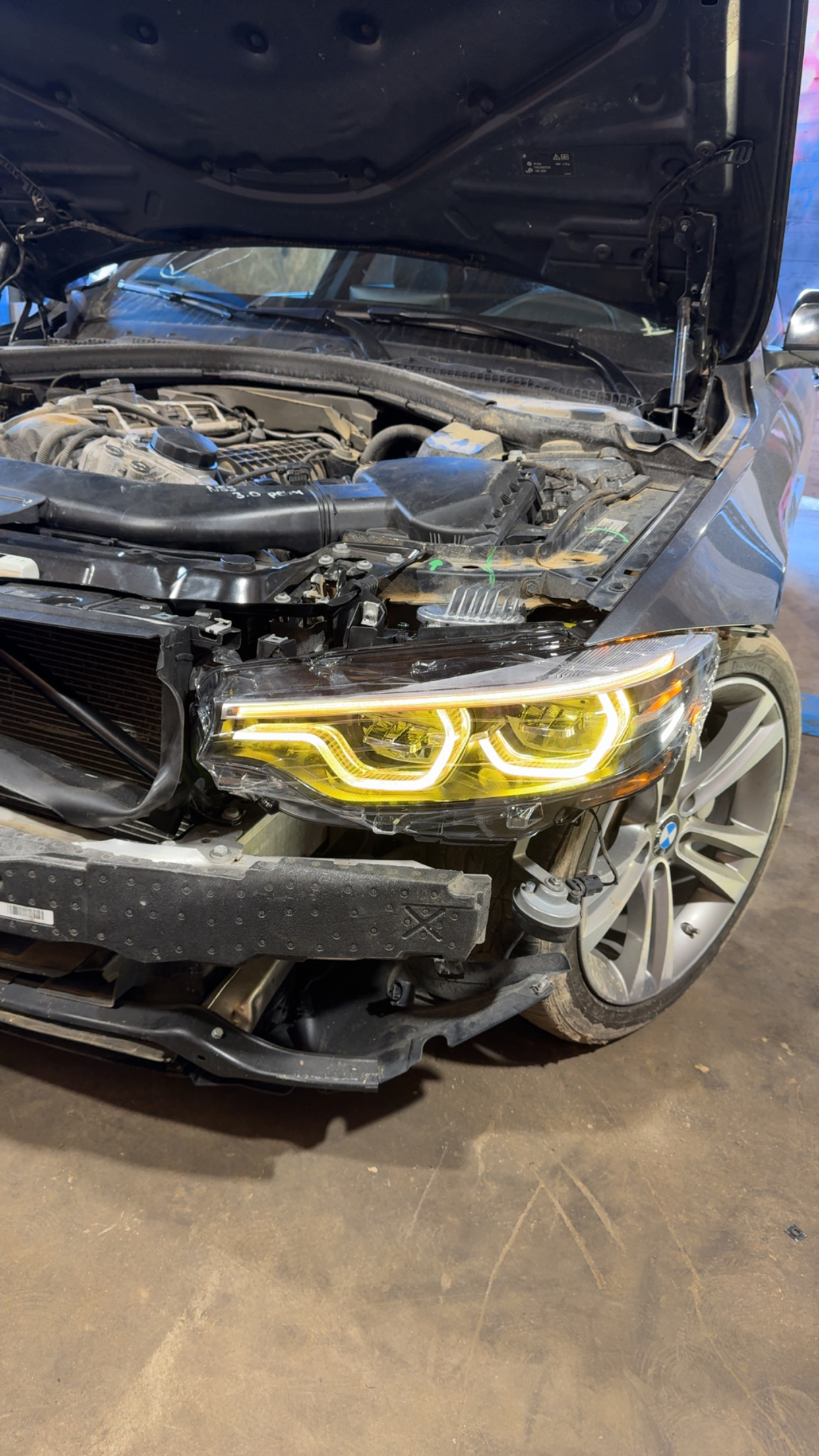 BMW F34 headlight installation