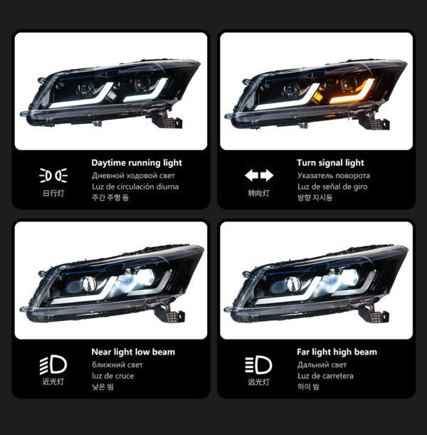 Honda Accord Led Headlight Assembly 2008 2012 02