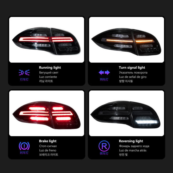 Porsche Cayenne 958 Red Taillight Assembly 2011 2014 02