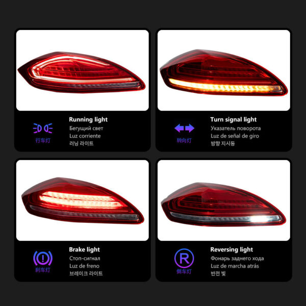 Porsche Panamera Red Taillight Assembly 2010 2016 02