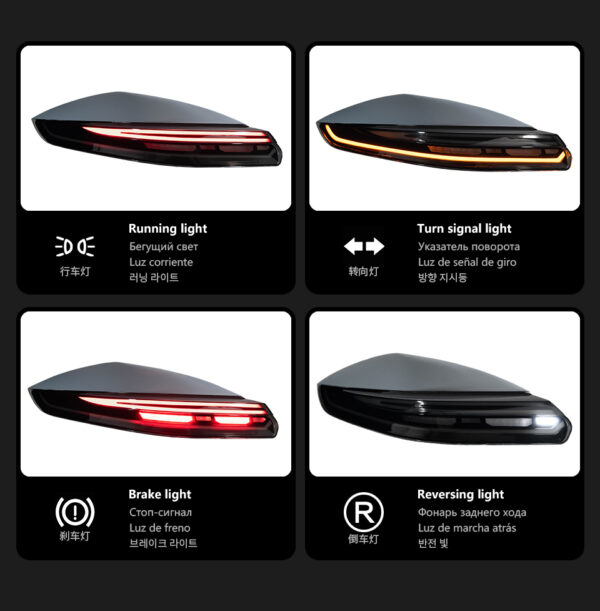 Porsche Panamera Red Taillight Assembly 2014 2016 02