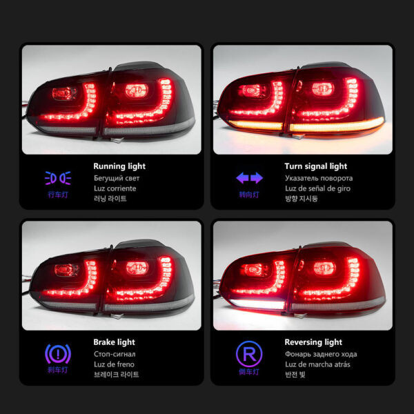 Vw Golf6 Mk6 Red Taillight Assembly 03