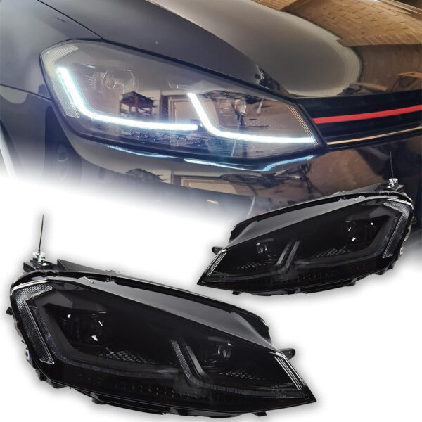 Golf7 2013-2019 Golf7 7.5 Mk7 headlight assembly Golf 7 Silver
