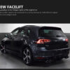 VW Golf MK7 MK7.5 LED Taillights Assembly Installed Effect