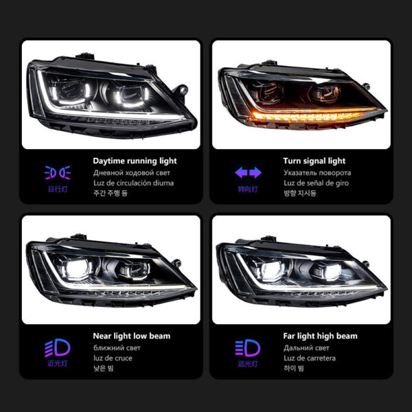 Vw Jetta Mk6 Headlight Assembly 2011 2019 02
