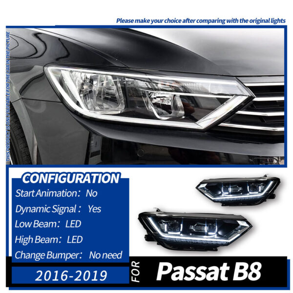 Vw Passat B8 Headlight Assembly 2016 2020 V2 08