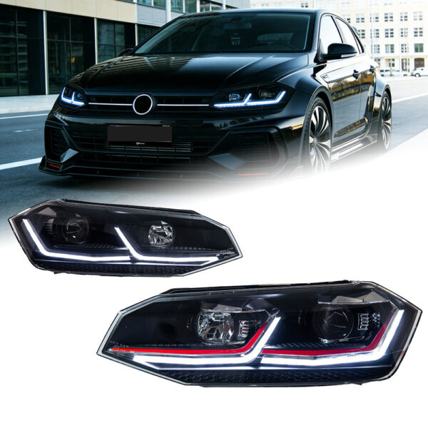 Polo 2017-2021 Vento Virtus headlight assembly Silver