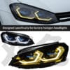 VW Golf 7 M4 Style Headlights for factory halogen models