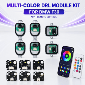 BMW F30 RGB DRL module kit with aluminum blocks