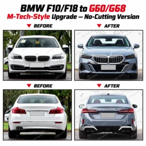 BMW F10 F18 G60 G68 M-Tech body kit BMW 5 Series F10/F18 2011–2017 exterior modification and upgrade before and after comparison