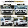 BMW G20 G28 M3-style body kit narrow-body exterior conversion upgrade front rear before-after comparison