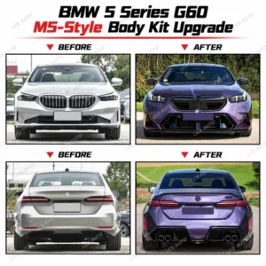 BMW G60 M5-style body kit BMW 5 Series G60 2024+ exterior modification and upgrade before and after comparison