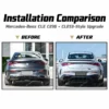 Mercedes-Benz CLE C236 CLE53-style rear diffuser exterior conversion and upgrade before-after comparison