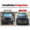 W465 AMG63-style metal front guard upgrade Mercedes-Benz G-Class 2025 plus before after