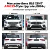 X247 AMG35-style body kit upgrade GLB 2024+ before after front bumper grille rear diffuser exhaust tips