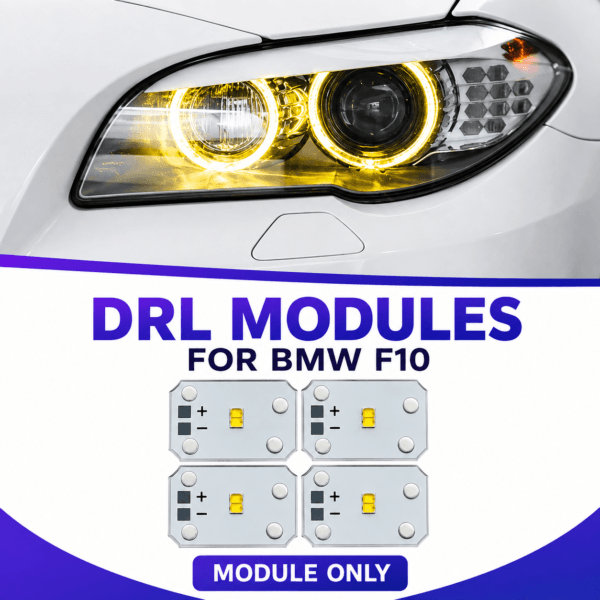 BMW F10 DRL modules and yellow lighting effect
