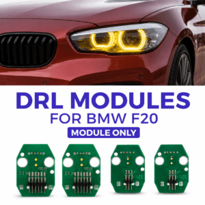 BMW F20 DRL modules with yellow daytime running light effect