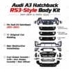 Audi A3 hatchback RS3-style body kit front rear bumper grille rear diffuser A B C components