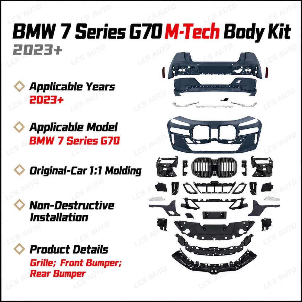 BMW G70 M-Tech body kit components