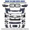 BMW X6 G06 front bumper upgrade kit grilles headlights lower grille trims brackets fitting pieces