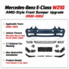 Mercedes-Benz E-Class W210 2000–2002 AMG-style front bumper and fog lights for exterior conversion and upgrade