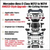 W213 W214 AMG53-style body kit Mercedes-Benz E-Class W213 2016–2023 exterior modification and upgrade components Grille, Headlights, Front bumper, Hood, Fenders, Rear bumper, Rear diffuser with exhaust tips, Taillights, Trunk lid