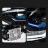 BMW CS-style LED headlight lenses, blue accents and rear heat sink details
