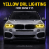 BMW F15 daytime running lights with yellow lighting